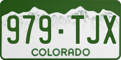 CO license plate 979TJX