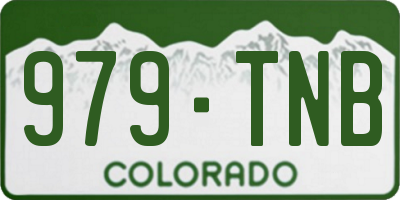 CO license plate 979TNB