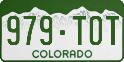 CO license plate 979TOT
