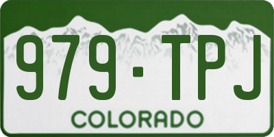 CO license plate 979TPJ