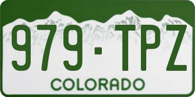 CO license plate 979TPZ