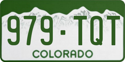 CO license plate 979TQT