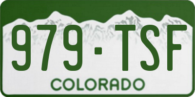 CO license plate 979TSF