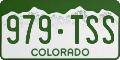 CO license plate 979TSS