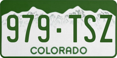 CO license plate 979TSZ