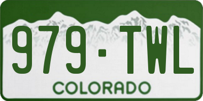 CO license plate 979TWL