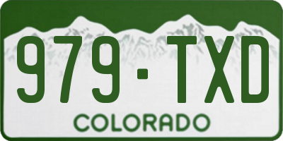 CO license plate 979TXD