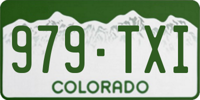 CO license plate 979TXI