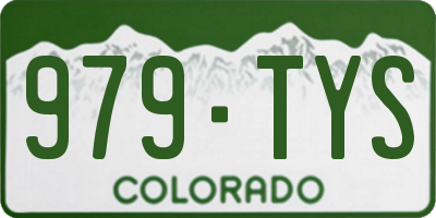 CO license plate 979TYS