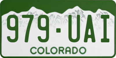 CO license plate 979UAI