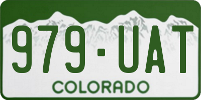 CO license plate 979UAT