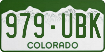 CO license plate 979UBK