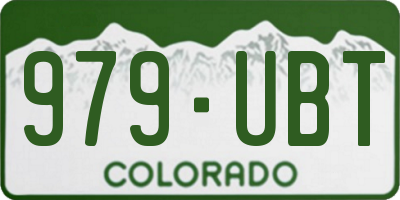 CO license plate 979UBT