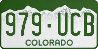 CO license plate 979UCB