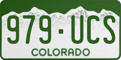 CO license plate 979UCS