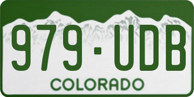 CO license plate 979UDB