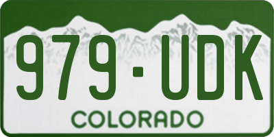 CO license plate 979UDK