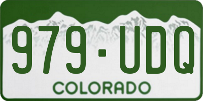 CO license plate 979UDQ