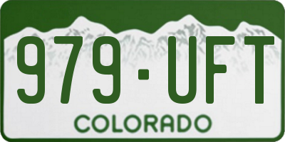 CO license plate 979UFT