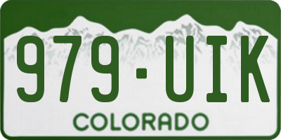 CO license plate 979UIK
