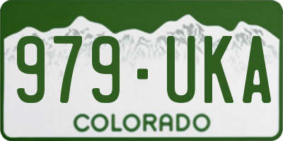 CO license plate 979UKA
