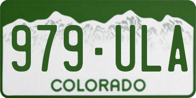 CO license plate 979ULA