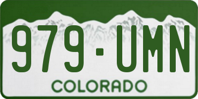 CO license plate 979UMN