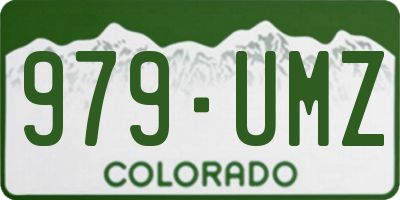 CO license plate 979UMZ
