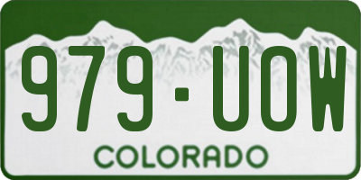 CO license plate 979UOW