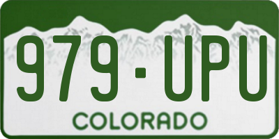 CO license plate 979UPU