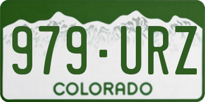 CO license plate 979URZ