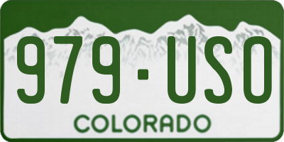 CO license plate 979USO