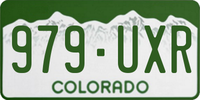 CO license plate 979UXR