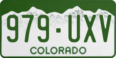CO license plate 979UXV