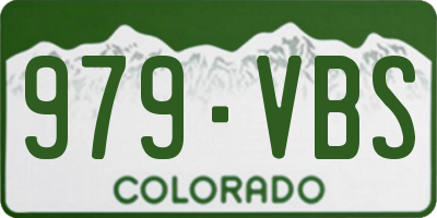 CO license plate 979VBS
