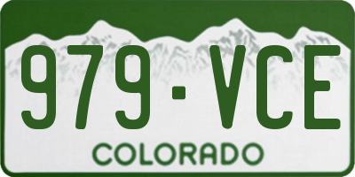 CO license plate 979VCE