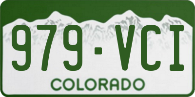 CO license plate 979VCI