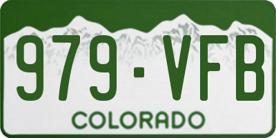 CO license plate 979VFB