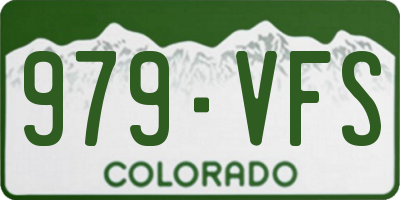 CO license plate 979VFS