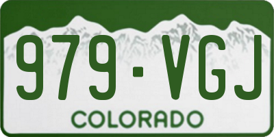 CO license plate 979VGJ