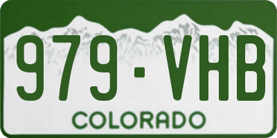 CO license plate 979VHB