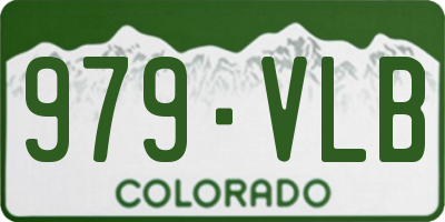 CO license plate 979VLB