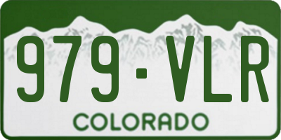 CO license plate 979VLR