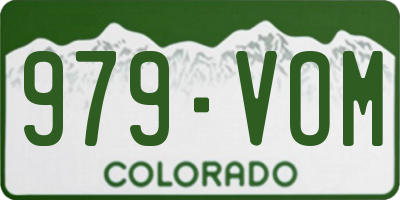 CO license plate 979VOM
