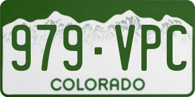 CO license plate 979VPC