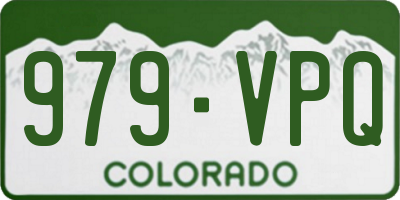 CO license plate 979VPQ