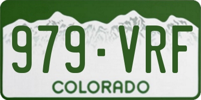 CO license plate 979VRF