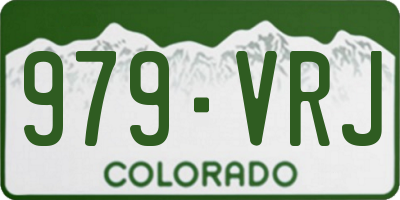 CO license plate 979VRJ