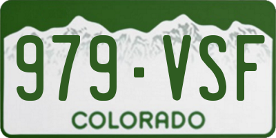 CO license plate 979VSF