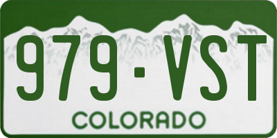 CO license plate 979VST